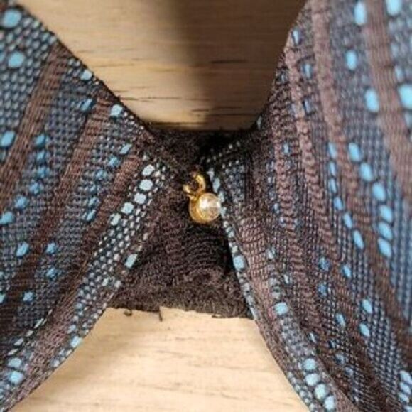 Hers by Herman Blue & Black Lace Bra Sz 36B - Picture 2 of 6